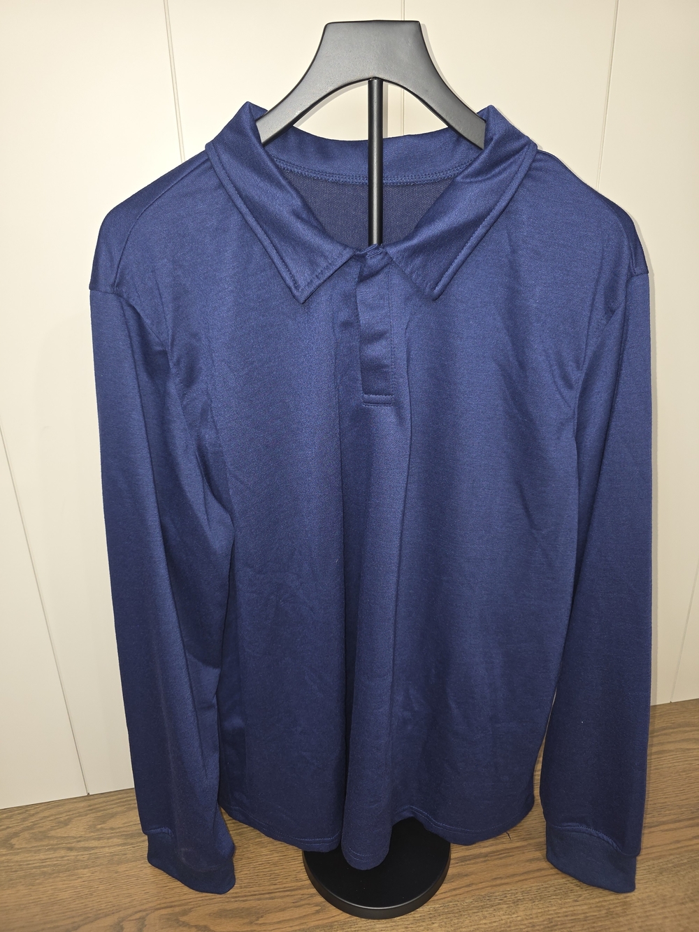 Wilson Men's Long-Sleeve Polo Shirt - Navy Blue